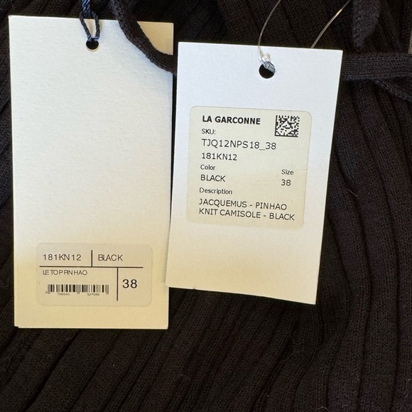 Jacquemus Black Sweater Halter Tank - Size EU 38 / US 8 - Picture 8 of 8